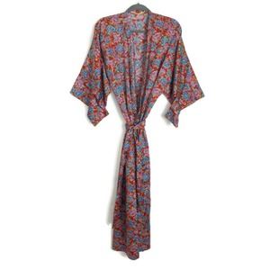 Colorful Floral Handmade Kimono Robe